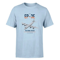 Thumbnail for EP-3E ARIES II design on light blue double-side t-shirt, single-side print