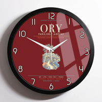 Thumbnail for Paris-Orly Airport ORY Wall-Clock Framed - Dark Red