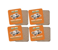 Thumbnail for DJI Neo design on orange 4 pieces set coaster