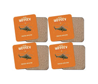 Thumbnail for Westland Wessex HU5 design on orange 4 pieces set coaster