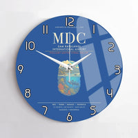 Thumbnail for Sam Ratulangi International Airport Manado MDC Wall-Clock No-Frame - Blue