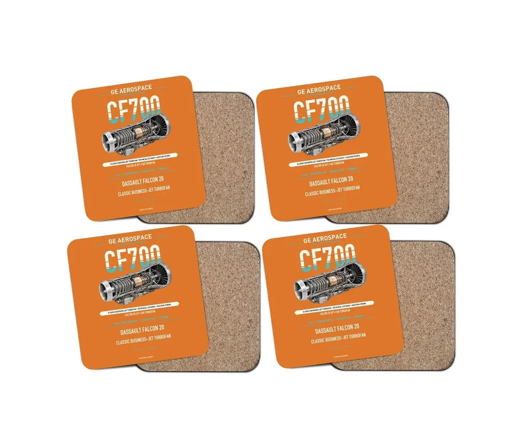 CF700 design on orange 4 pieces set coaster