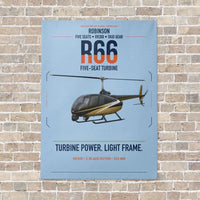 Thumbnail for Robinson R66 vertical canvas print - no frame - light blue background