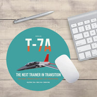 Thumbnail for T-7A Red Hawk design on turquoise round mouse pad