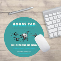 Thumbnail for DJI Agras T40 design on turquoise round mouse pad