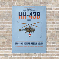 Thumbnail for Kaman HH-43B Huskie vertical canvas print - no frame - light blue background