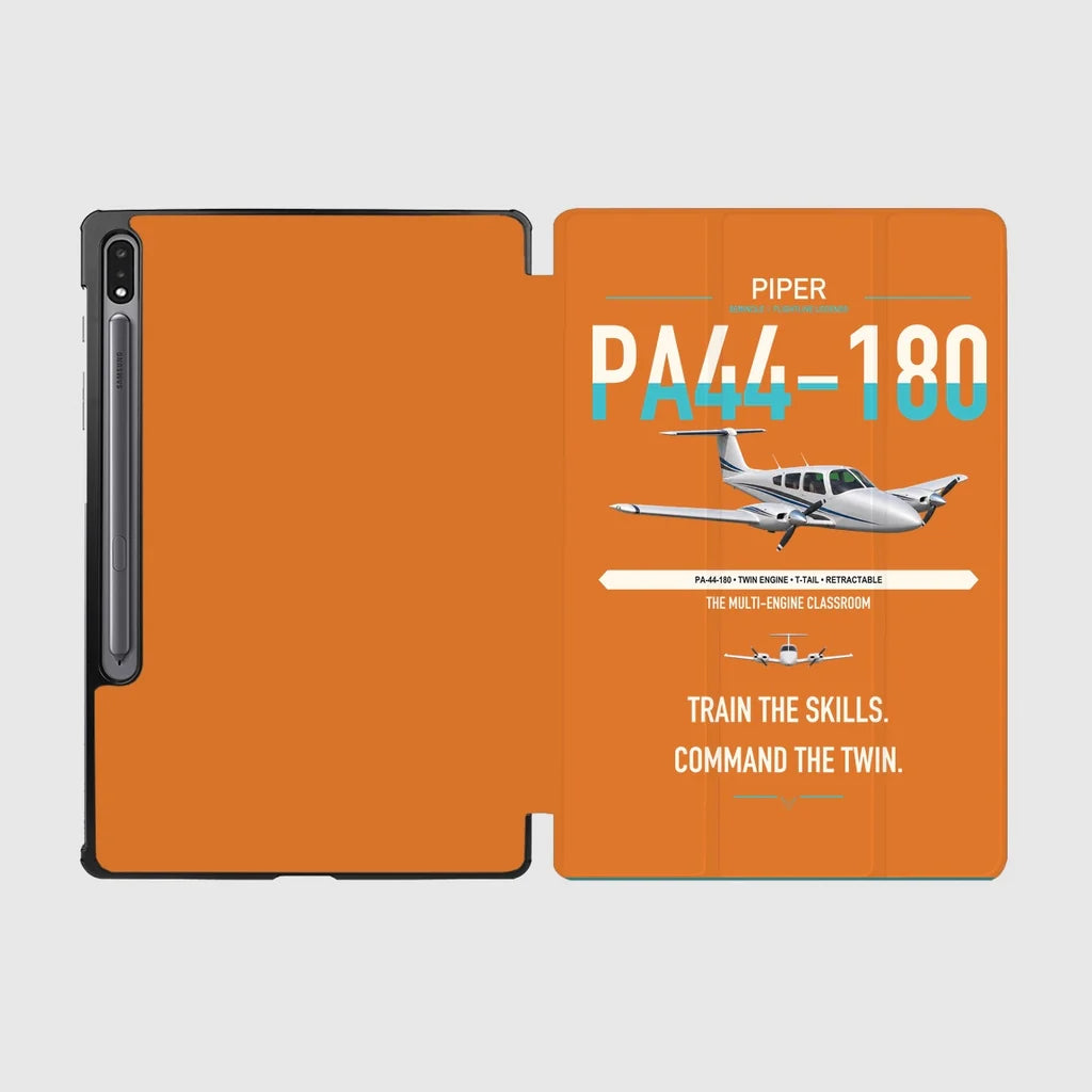 Piper PA-44-180 Seminole design on orange samsung tablet tablet case