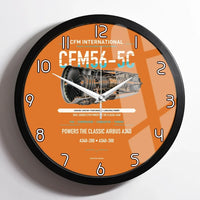 Thumbnail for CFM56-5C design on orange framed wall clock