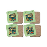 Thumbnail for The Mooring Buoy - Designed Coasters design on light green 4-pieces-set