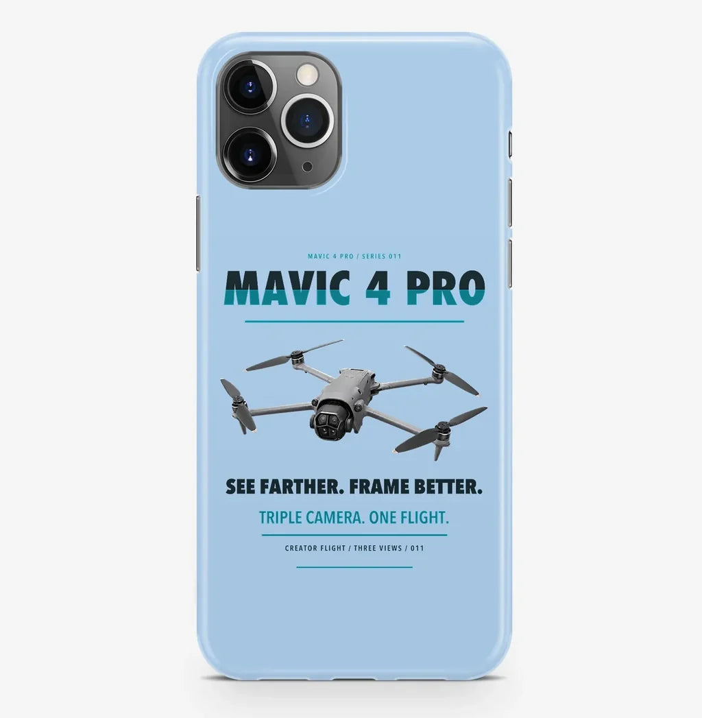 DJI Mavic 4 Pro Case ProMax design on light blue iphone case promax