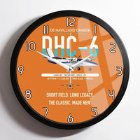Thumbnail for DHC-6 Twin Otter Classic 300-G design on orange framed wall clock