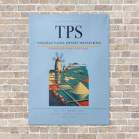 Thumbnail for Vincenzo Florio Airport Trapani-Birgi TPS vertical canvas print - no frame - light blue background