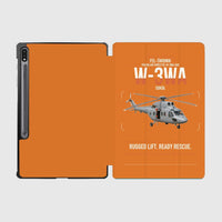 Thumbnail for PZL-Świdnik W-3WA Sokół design on orange samsung tablet tablet case