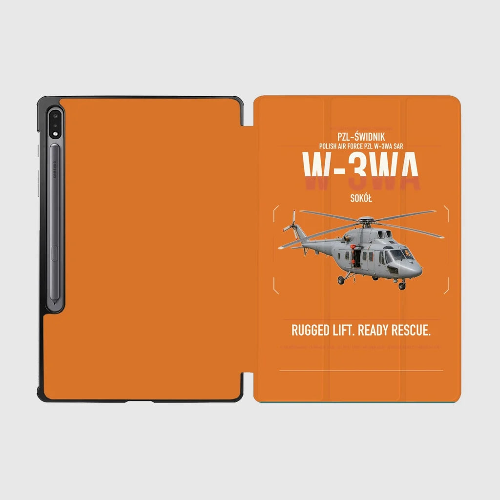 PZL-Świdnik W-3WA Sokół design on orange samsung tablet tablet case
