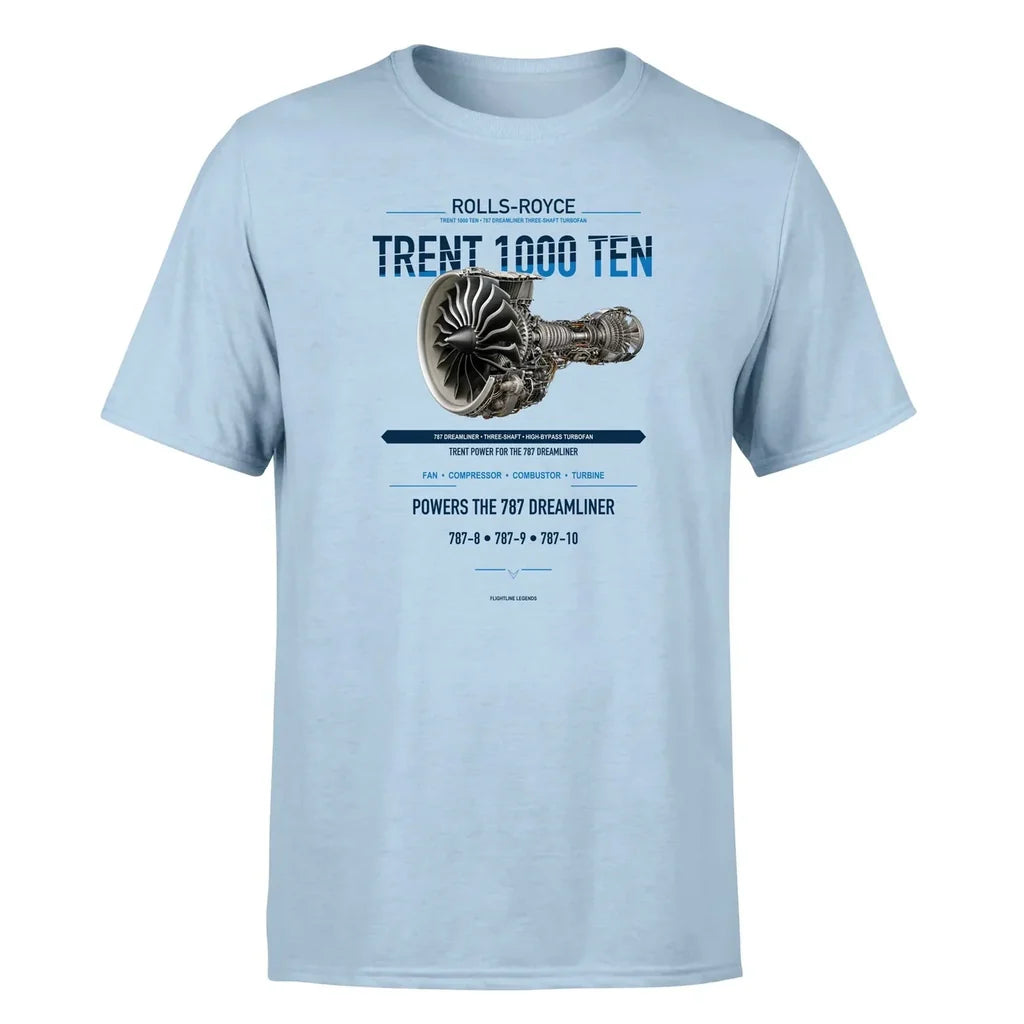 Trent 1000 TEN design on light blue single side
