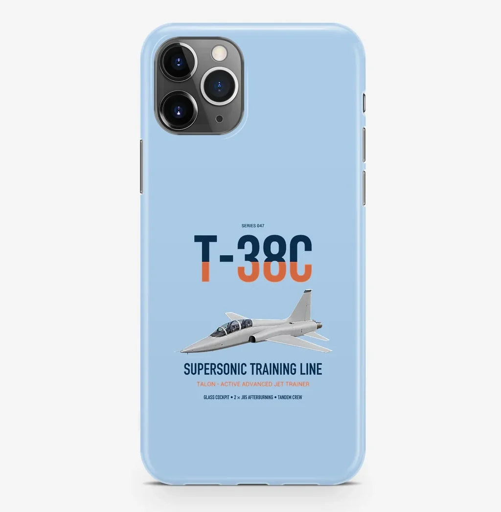 T-38C Talon design on light blue magsafe iphone case, for iPhone Pro Max