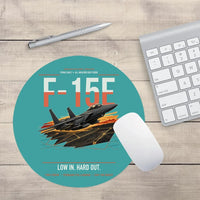 Thumbnail for F-15E Strike Eagle design on turquoise round mouse pad
