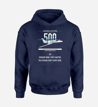 Thumbnail for Cessna Citation 500 - Citation I design on navy blue double-side hoodie, single-side print