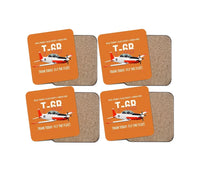 Thumbnail for T-6B Texan II Naval Aviator Training design on orange 4 pieces set coaster
