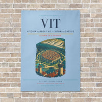 Thumbnail for Vitoria Airport VIT — Vitoria-Gasteiz vertical canvas print - no frame - light blue background