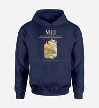 Thumbnail for Meridian Regional Airport (MEI) design on navy blue hoodie single-side print