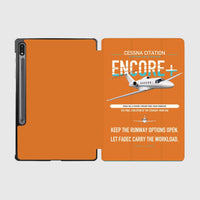 Thumbnail for Cessna Citation Encore+ design on orange samsung tablet tablet case