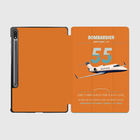 Thumbnail for Bombardier Learjet 55 design on orange samsung tablet tablet case