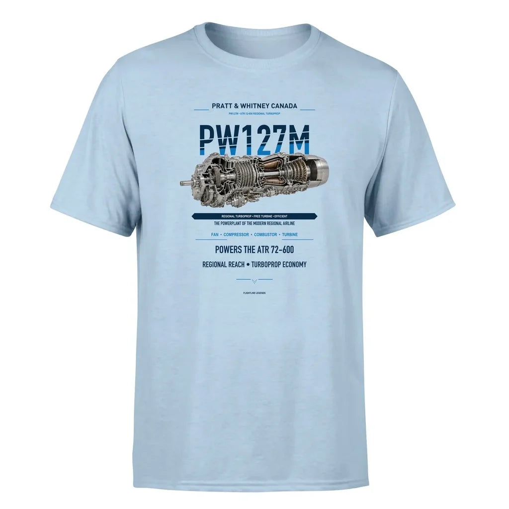 PW127M design on light blue single side