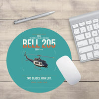 Thumbnail for Bell 205A-1++ design on turquoise round mouse pad