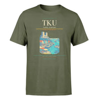 Thumbnail for Turku Airport (TKU) T-Shirt single-side front print in Green Army | turku-airport-tku-double-side-t-shirt