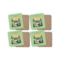 Thumbnail for The Sound Barrier Morning - Designed Coasters design on light green 4-pieces-set