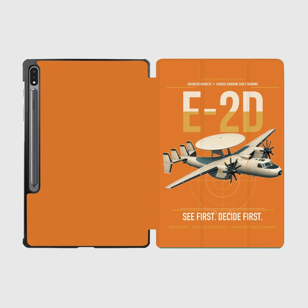 E-2D Advanced Hawkeye design on orange samsung tablet tablet case