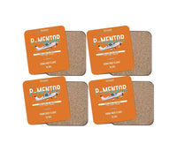 Thumbnail for Tecnam P-Mentor design on orange 4 pieces set coaster