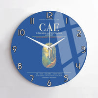 Thumbnail for Columbia Metropolitan Airport CAE Wall-Clock No-Frame - Blue