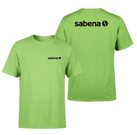 Thumbnail for Sabena logo on light green double side t shirt