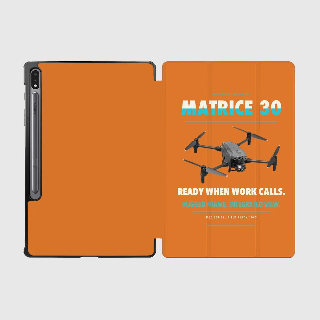 DJI Matrice 30 design on orange samsung tablet tablet case