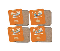 Thumbnail for BAe 146-300 design on orange 4 pieces set coaster