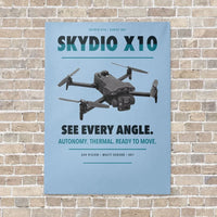 Thumbnail for Skydio X10 vertical canvas print - no frame - light blue background