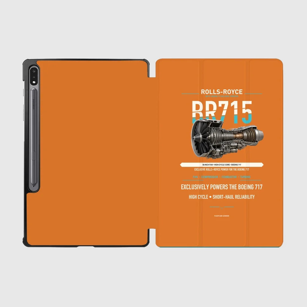 BR715 design on orange samsung tablet tablet case