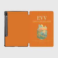 Thumbnail for Evansville Regional Airport (EVV) design on orange samsung tablet tablet case