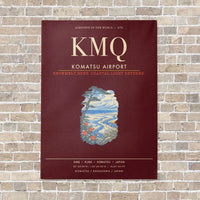 Thumbnail for Komatsu Airport KMQ - Canvas Framed - Dark Red