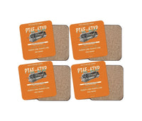 Thumbnail for PT6E-67XP design on orange 4 pieces set coaster