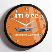 Thumbnail for Atlantique 2 Standard 6 design on orange framed wall clock