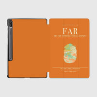Thumbnail for Hector International Airport (FAR) design on orange samsung tablet tablet case