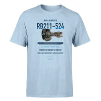 Thumbnail for RB211-524 design on light blue single side