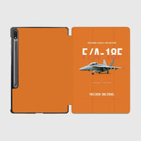 Thumbnail for F-A-18F Super Hornet Block III Two Crew One Strike design on orange samsung tablet tablet case