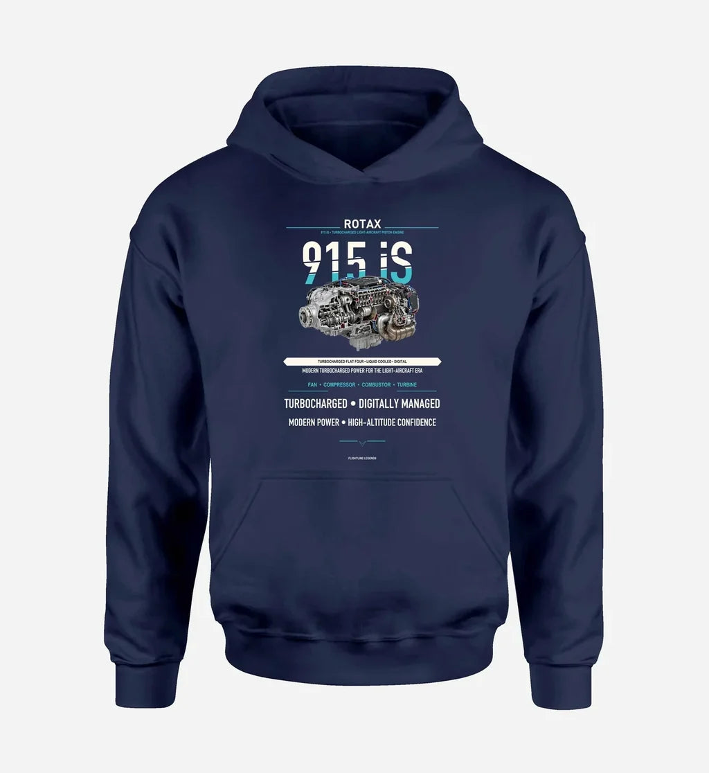 915 iS design on navy blue hoodie single side