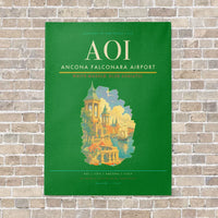 Thumbnail for Ancona Falconara Airport AOI - Canvas No Frame - Green
