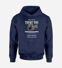 Thumbnail for TRENT 900 design on navy blue hoodie single side