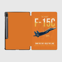 Thumbnail for F-15C Eagle design on orange samsung tablet tablet case